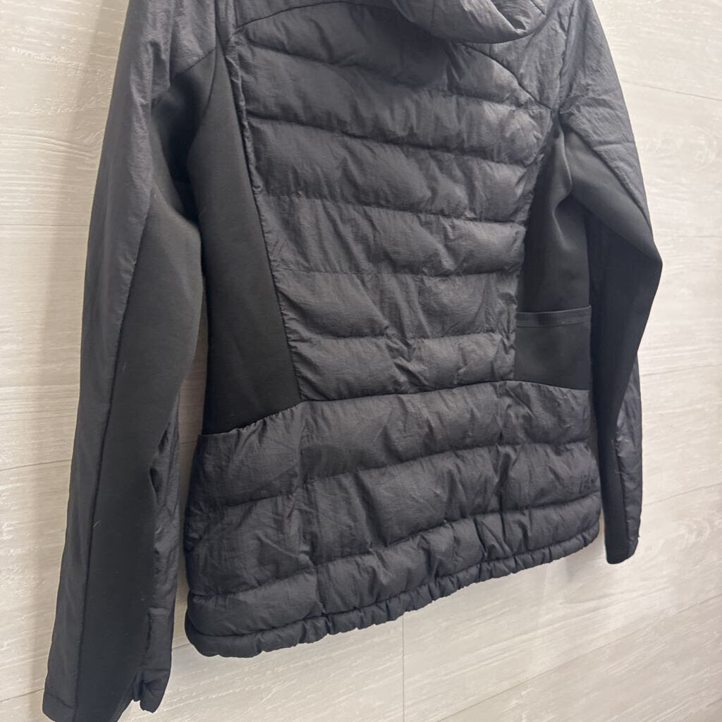 Calvin Klein Black Quilted Puffer Hooded Jacket Medium