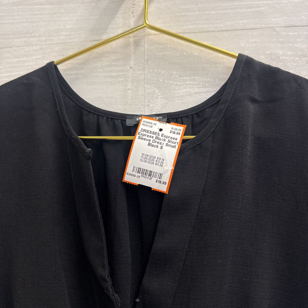 Express Black Short Sleeve Dress Small