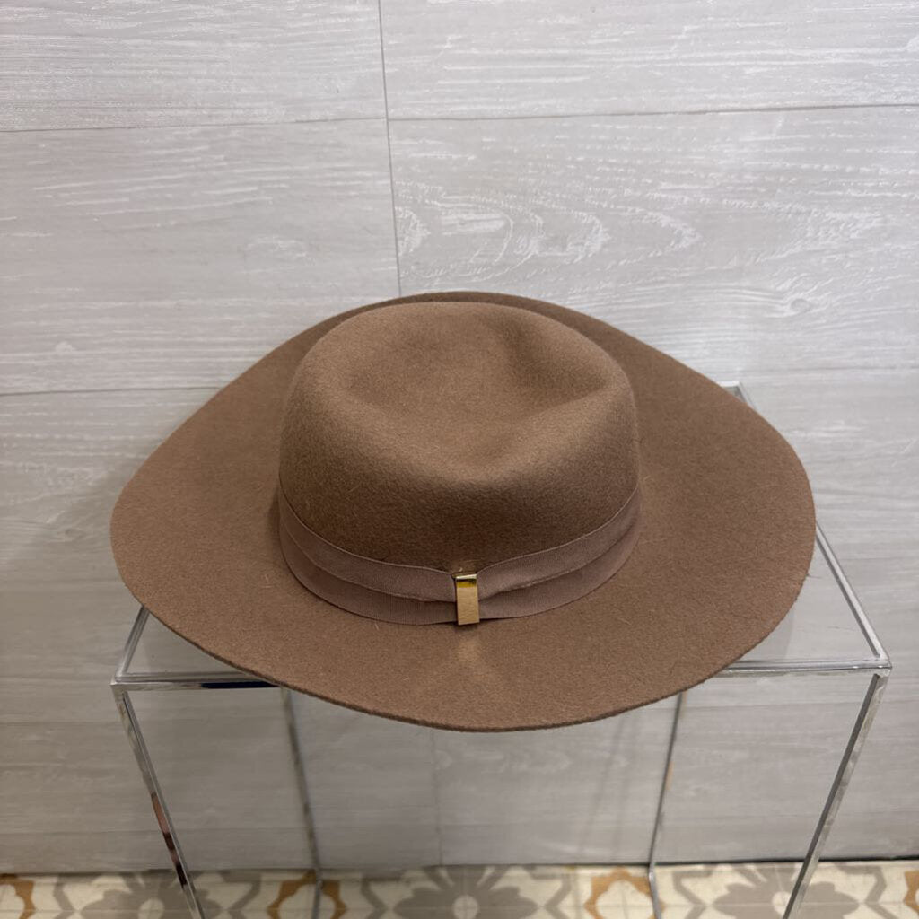 NIne West Brown Felt Fedora Hat