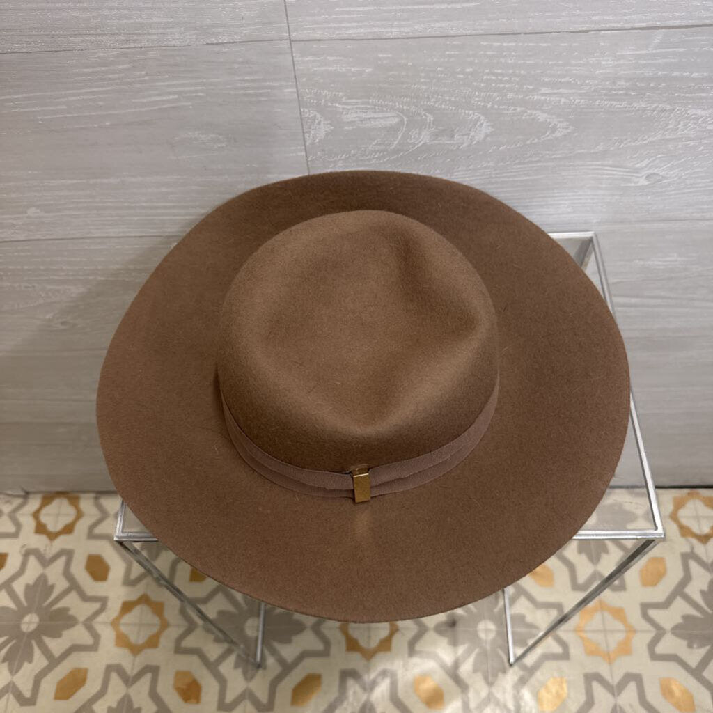 NIne West Brown Felt Fedora Hat