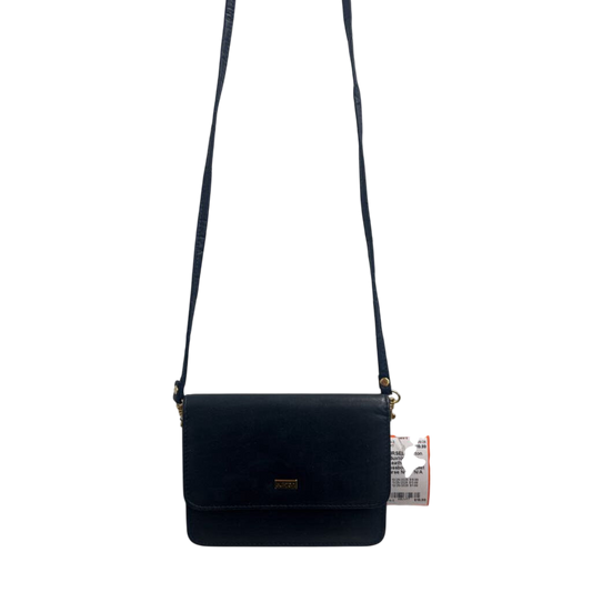 Buxton Navy Leather Small Crossbody Wallet Purse