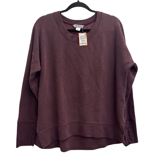 Athleta Purple Textured Long Sleeve Top Large