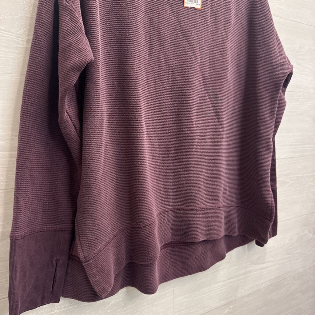 Athleta Purple Textured Long Sleeve Top Large