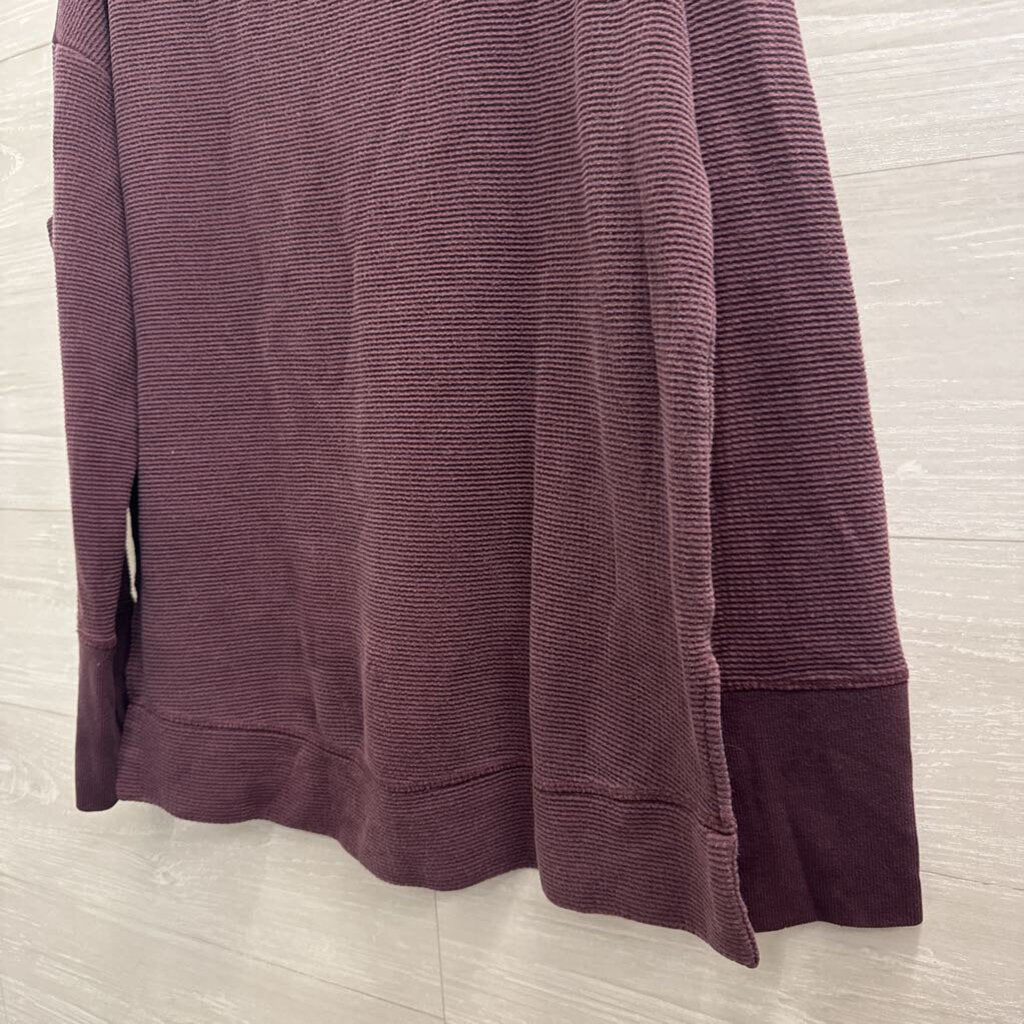 Athleta Purple Textured Long Sleeve Top Large