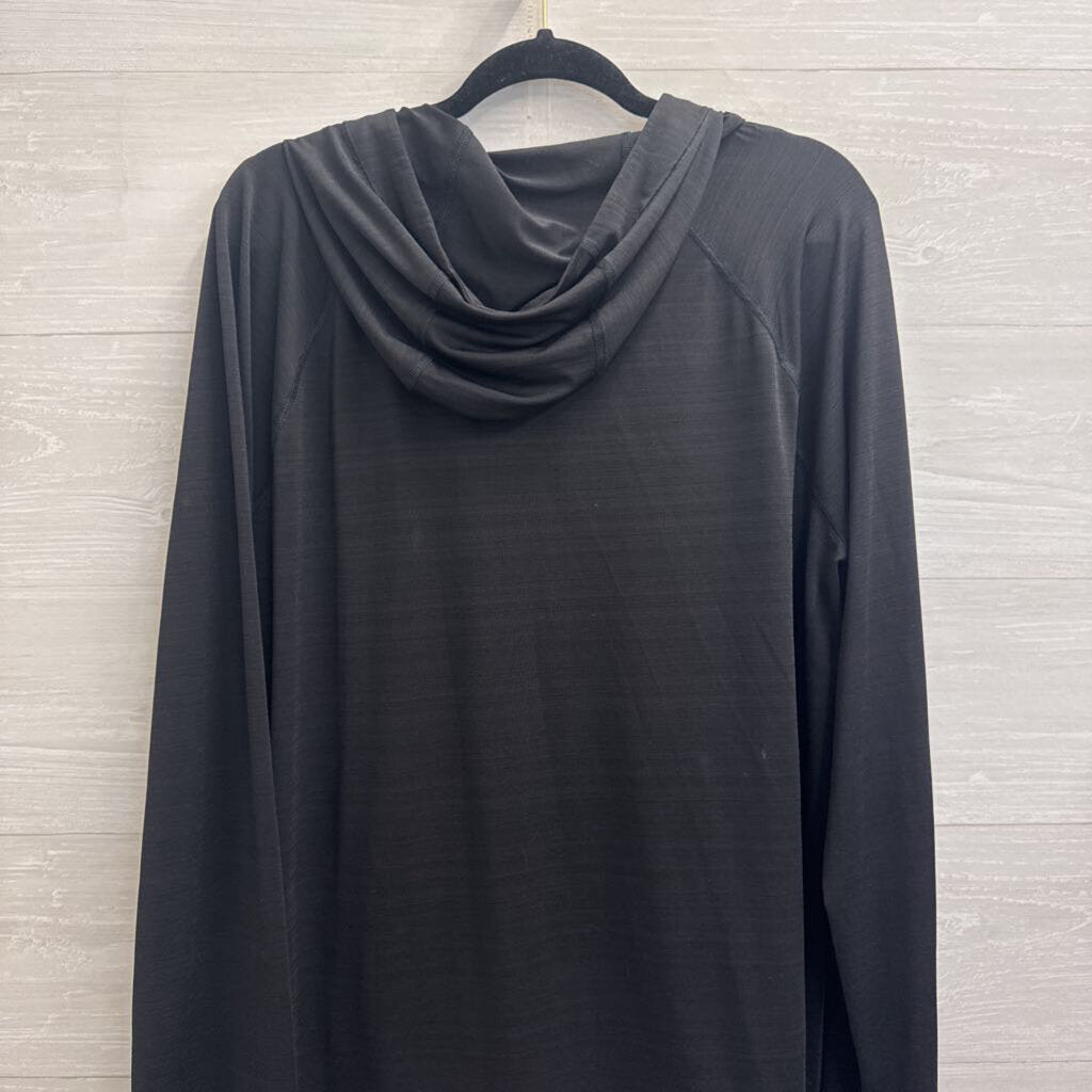Athleta Black Lightweight Zip Up Hooded Jacket Extra Large