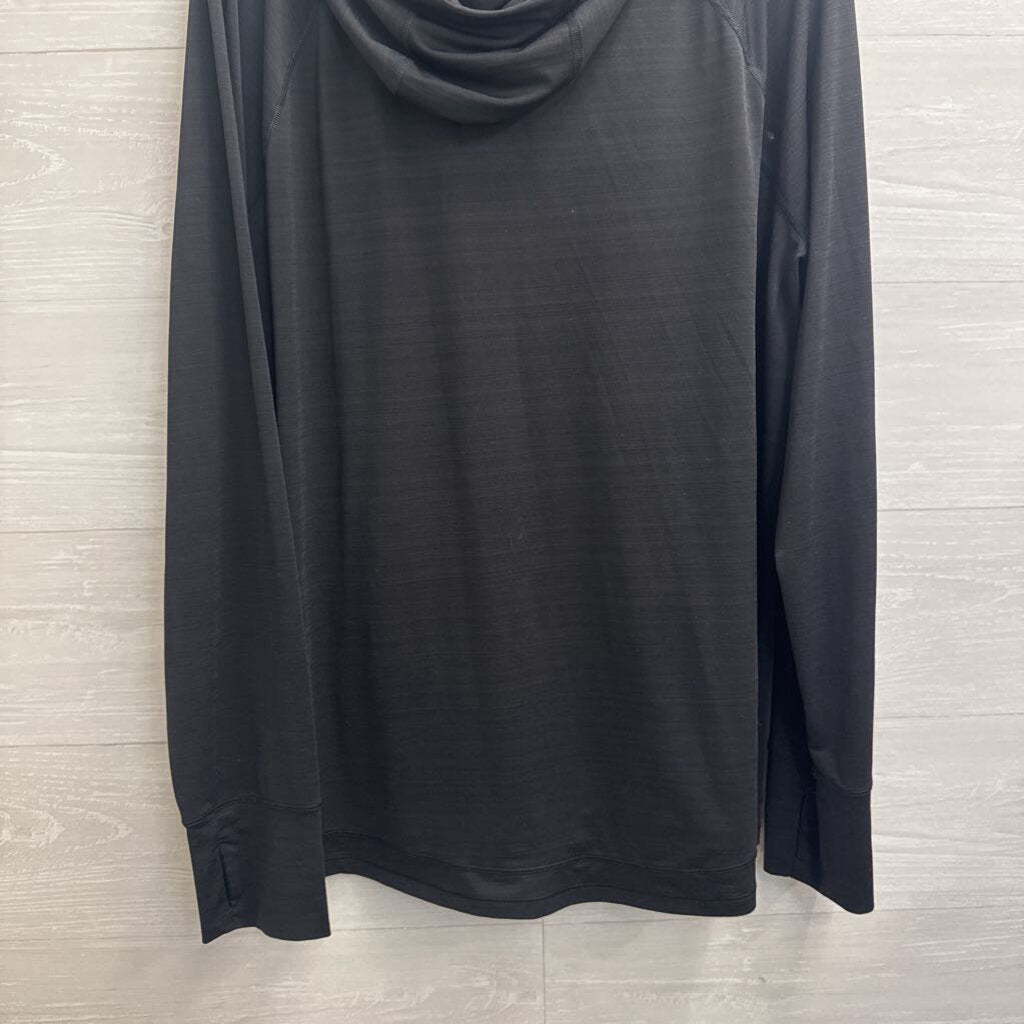 Athleta Black Lightweight Zip Up Hooded Jacket Extra Large