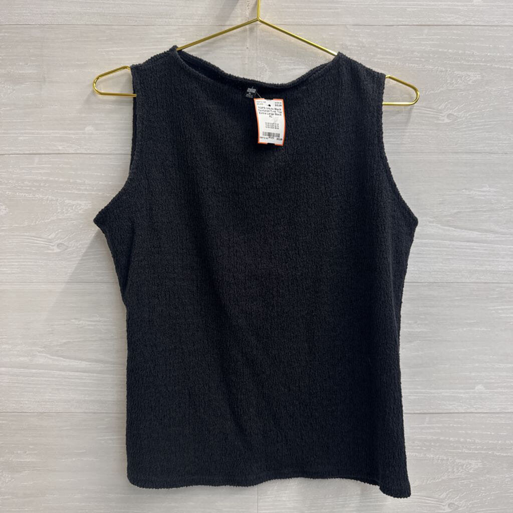 Black Textured Tank Top Extra Large