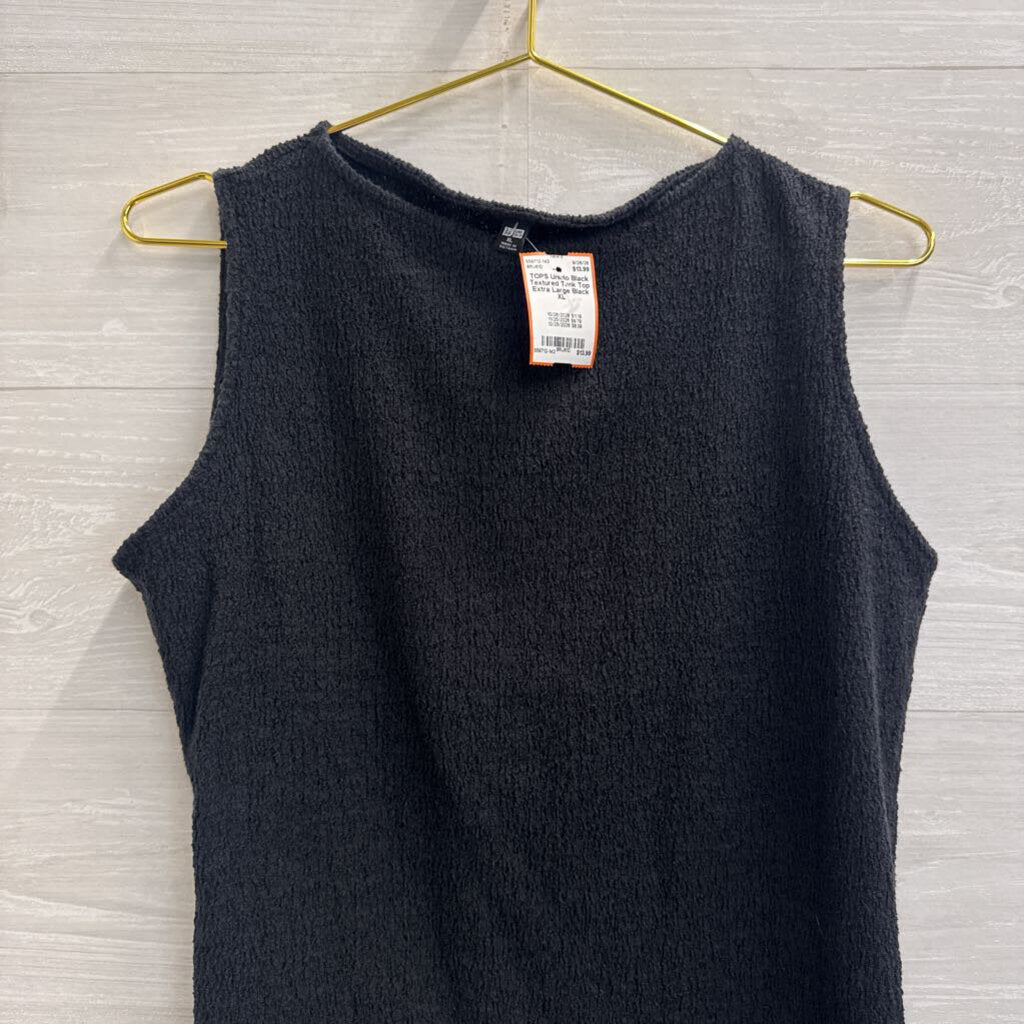 Black Textured Tank Top Extra Large