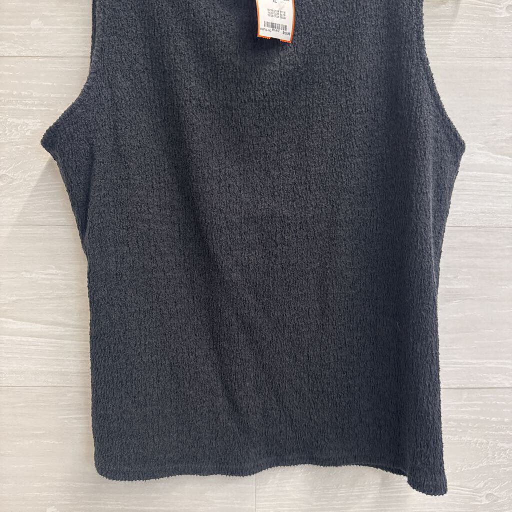 Black Textured Tank Top Extra Large