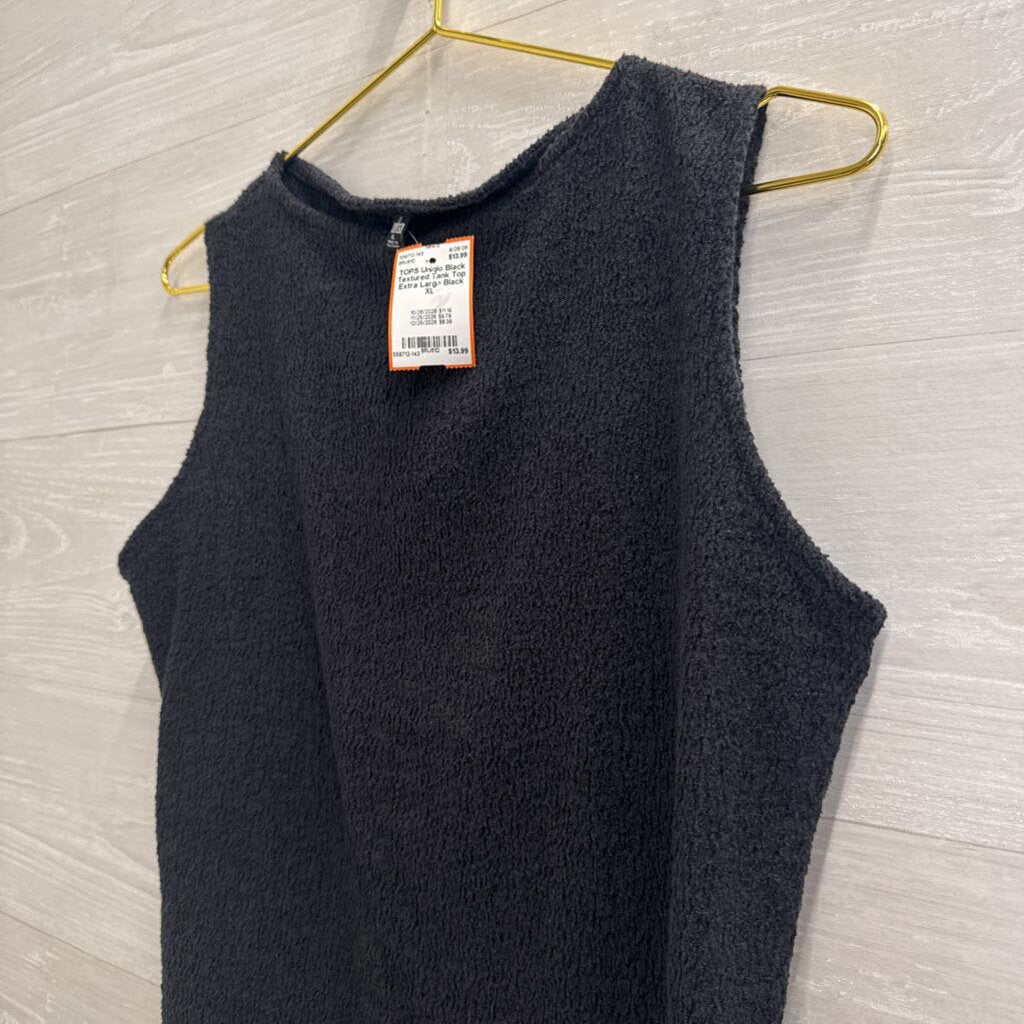 Black Textured Tank Top Extra Large