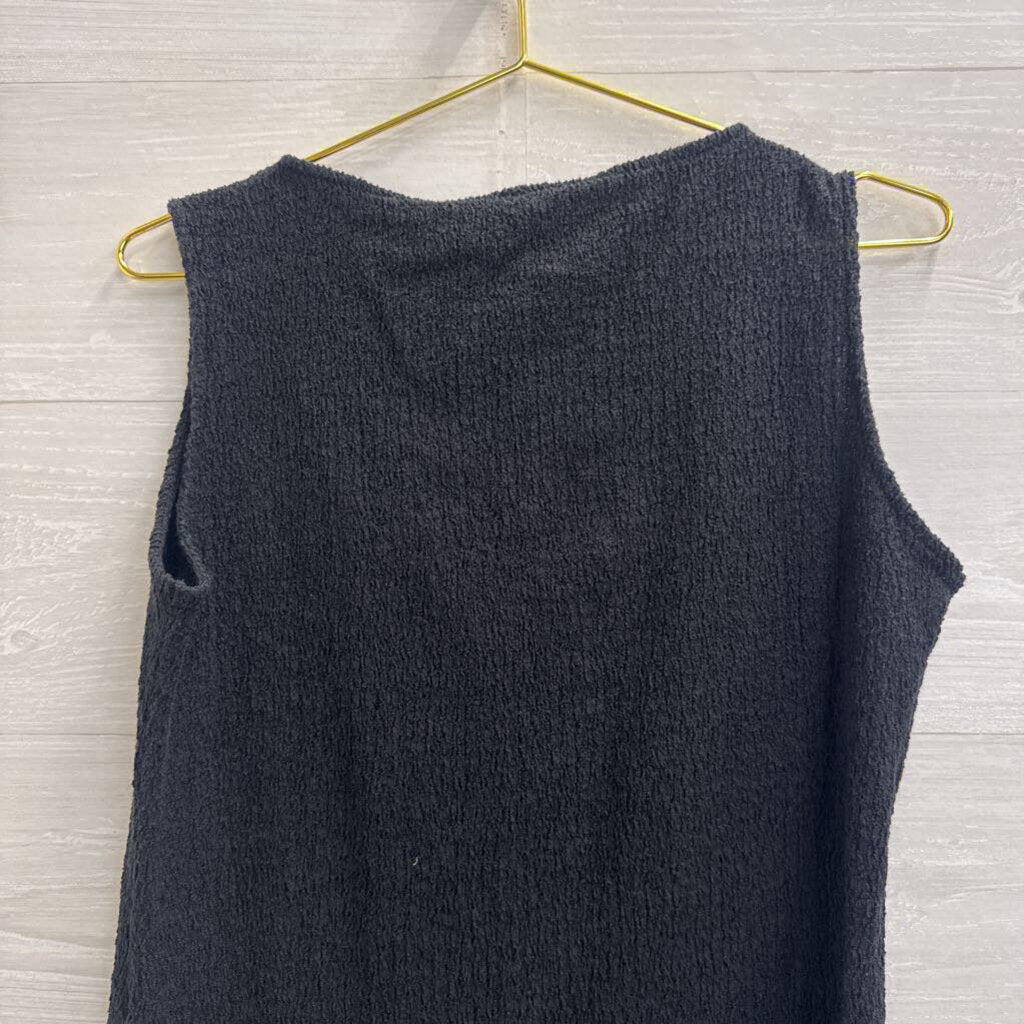 Black Textured Tank Top Extra Large