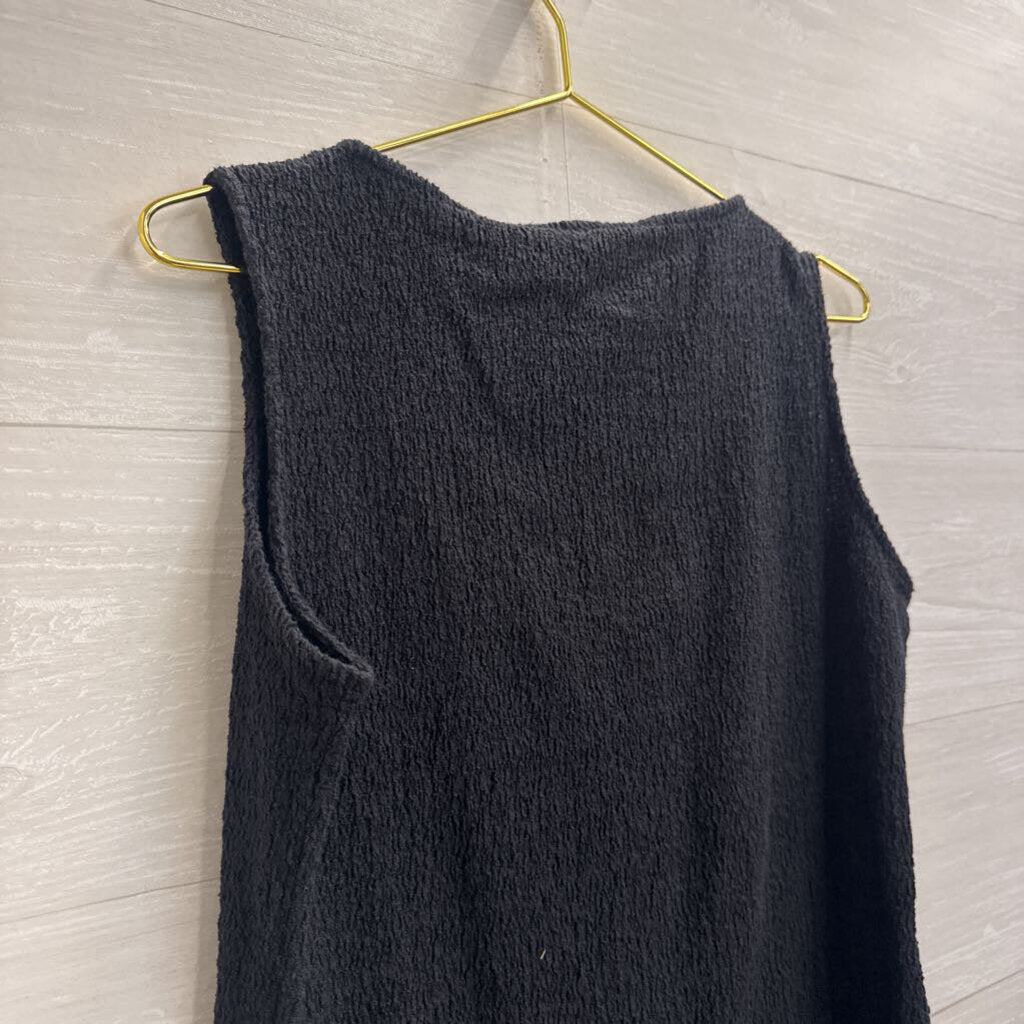 Black Textured Tank Top Extra Large