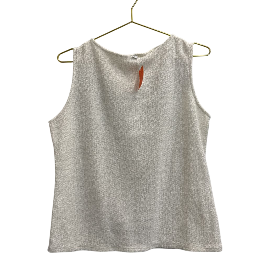 White Textured Tank Top Extra Large