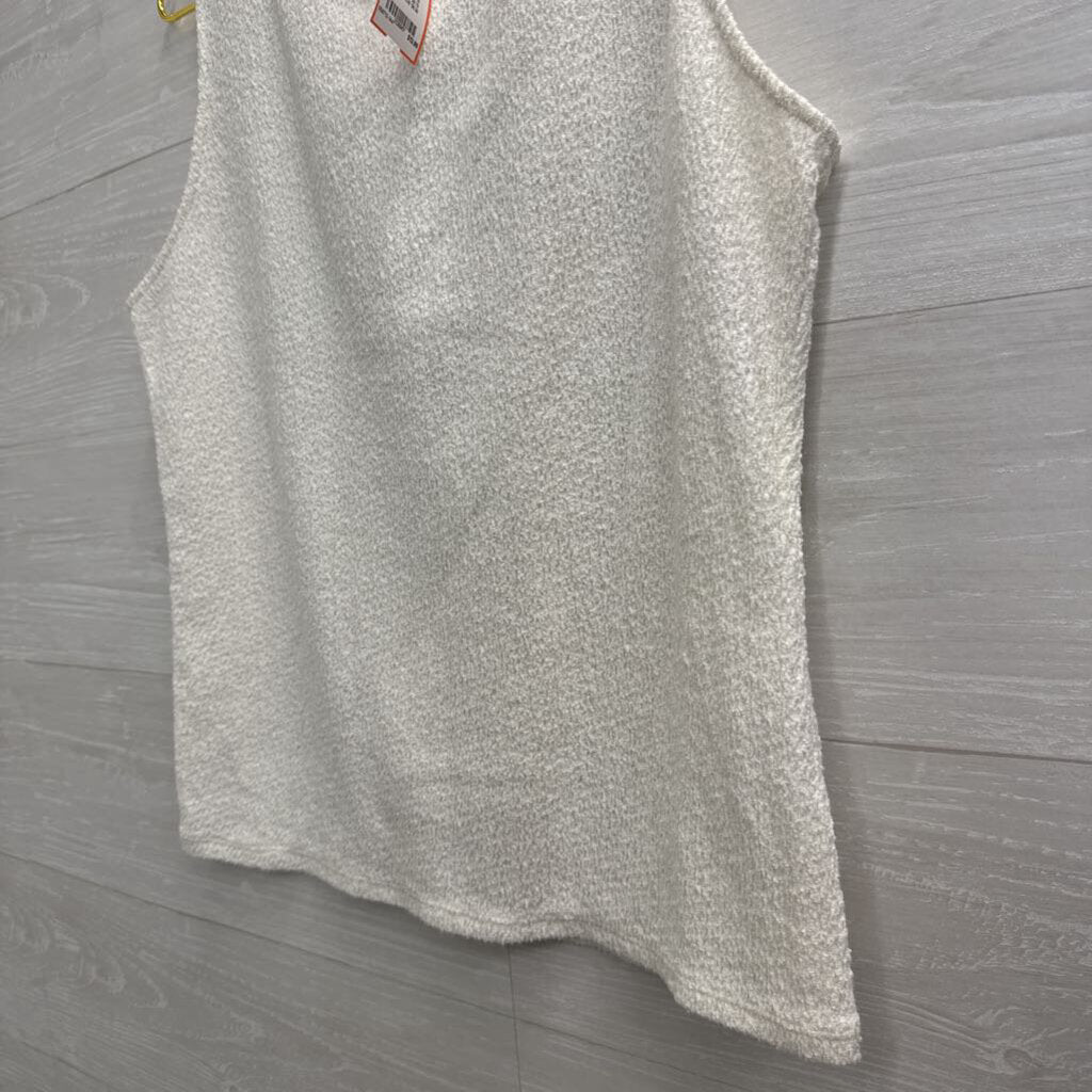 White Textured Tank Top Extra Large