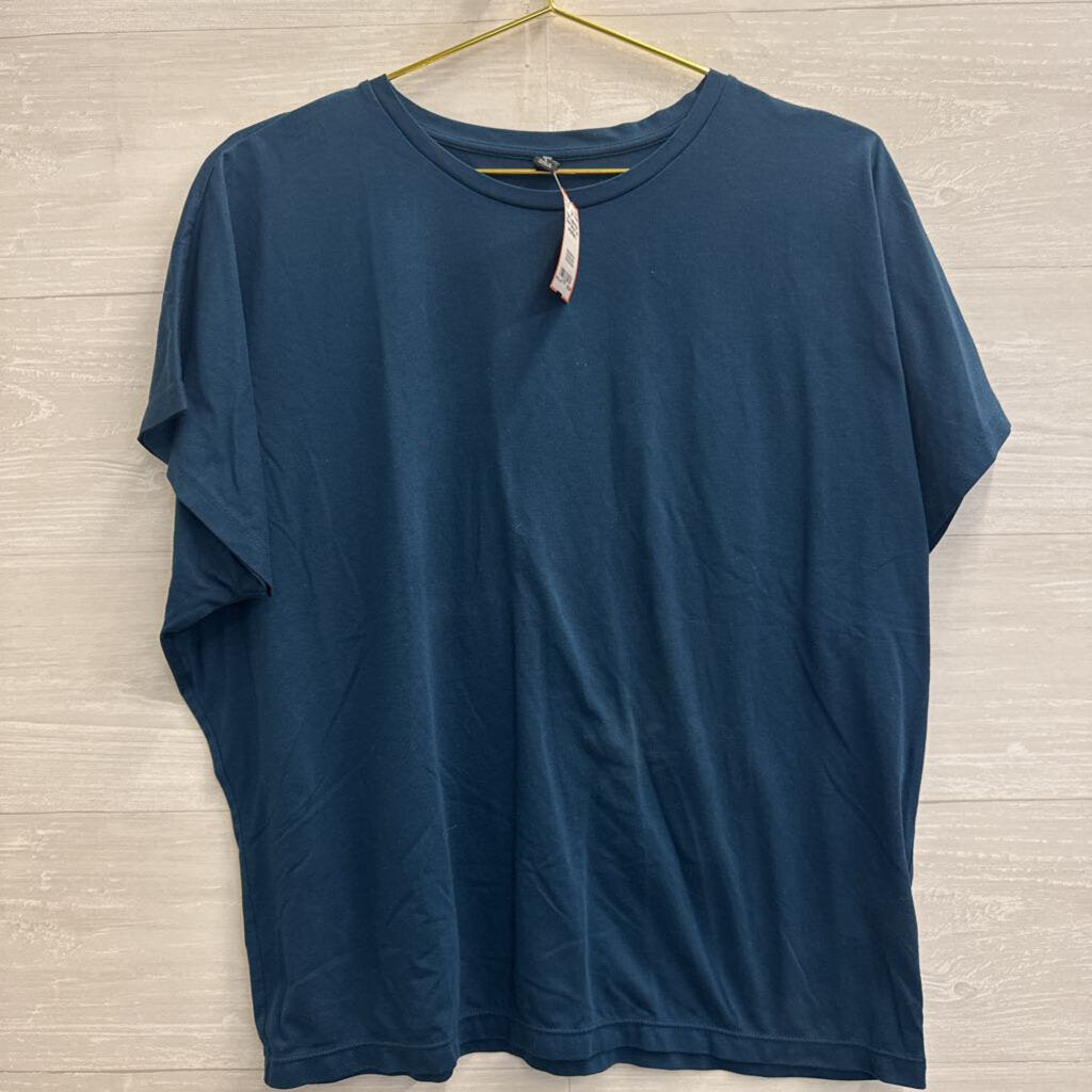 Blue Short Sleeve Top Large