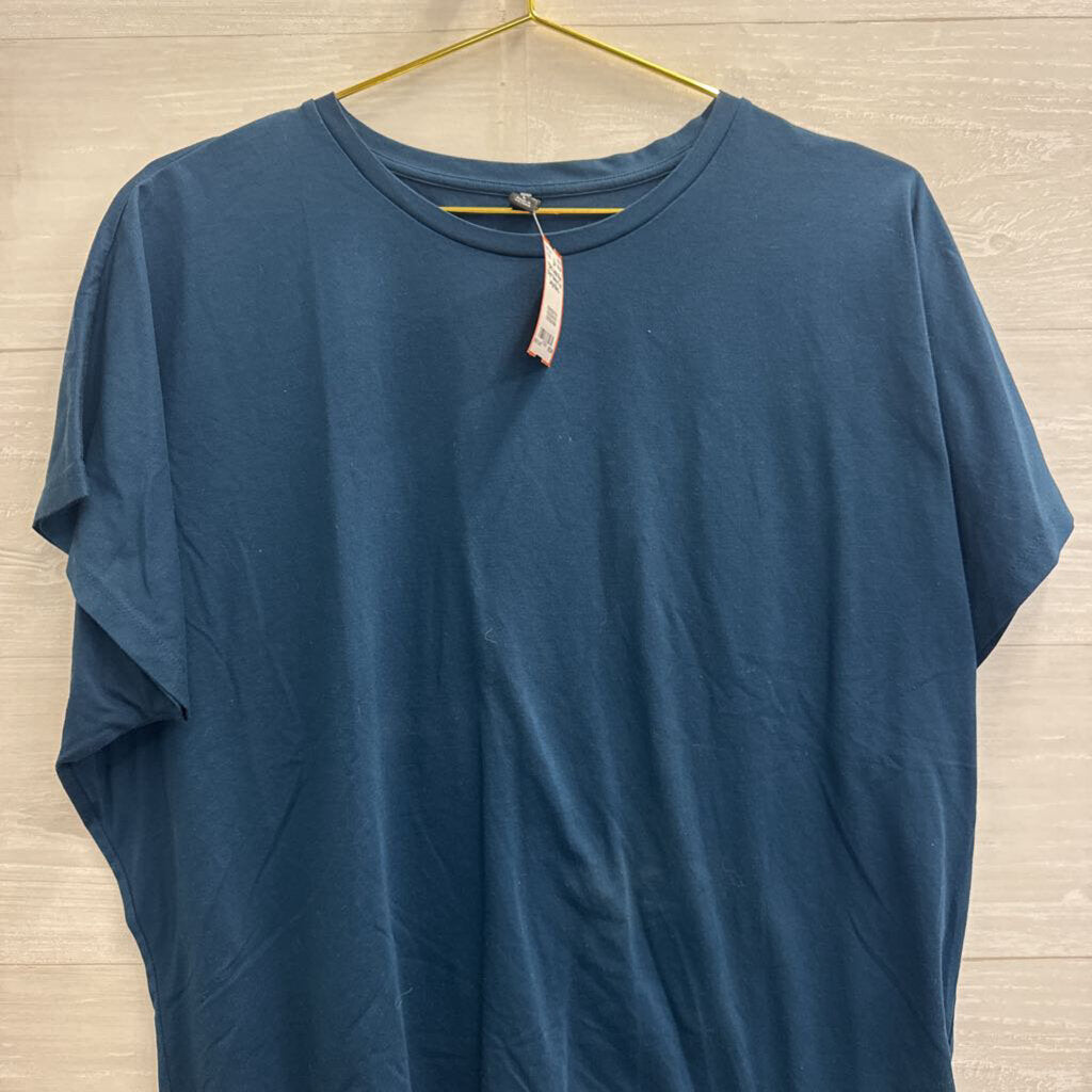 Blue Short Sleeve Top Large
