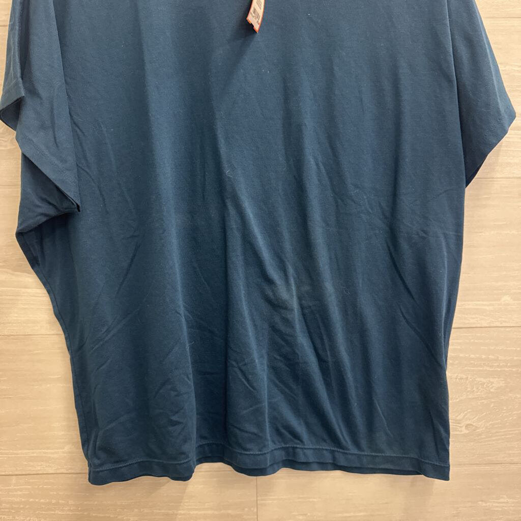 Blue Short Sleeve Top Large