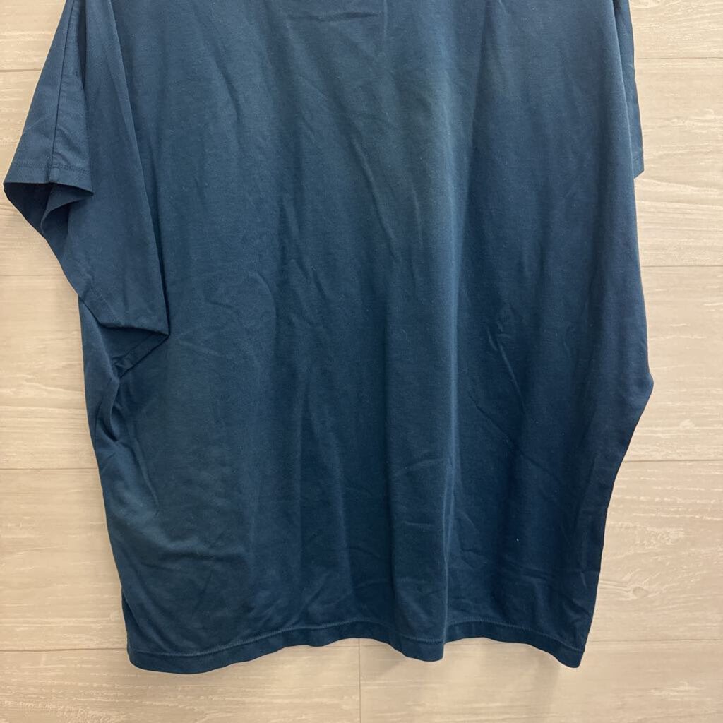 Blue Short Sleeve Top Large