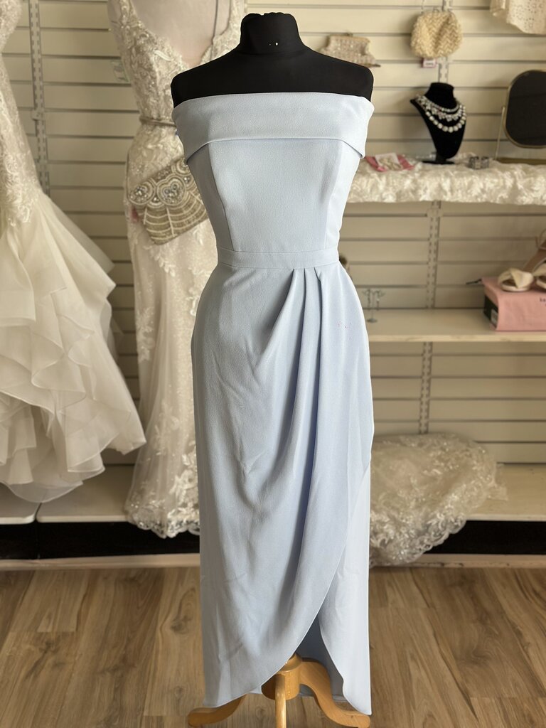 BHLDN Blue Off Shoulder Long Formal Dress 10