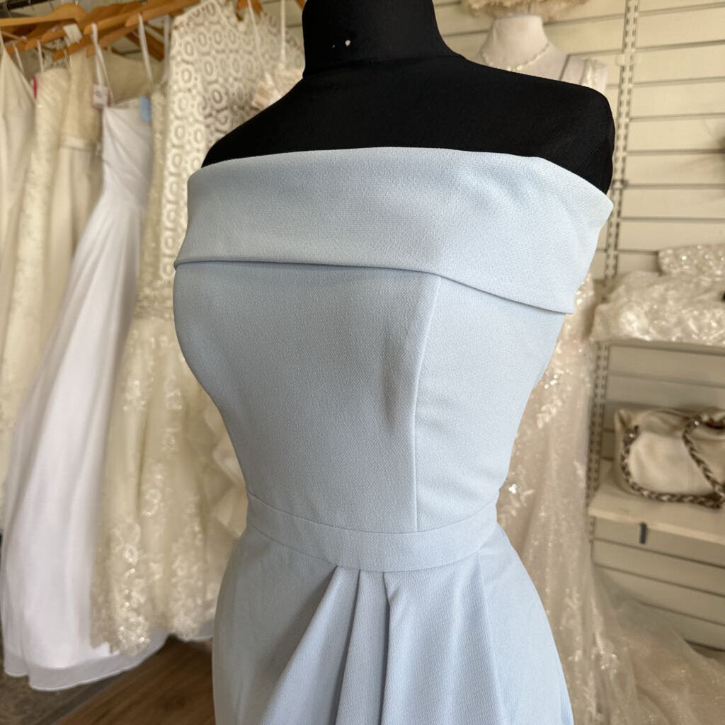 BHLDN Blue Off Shoulder Long Formal Dress 10