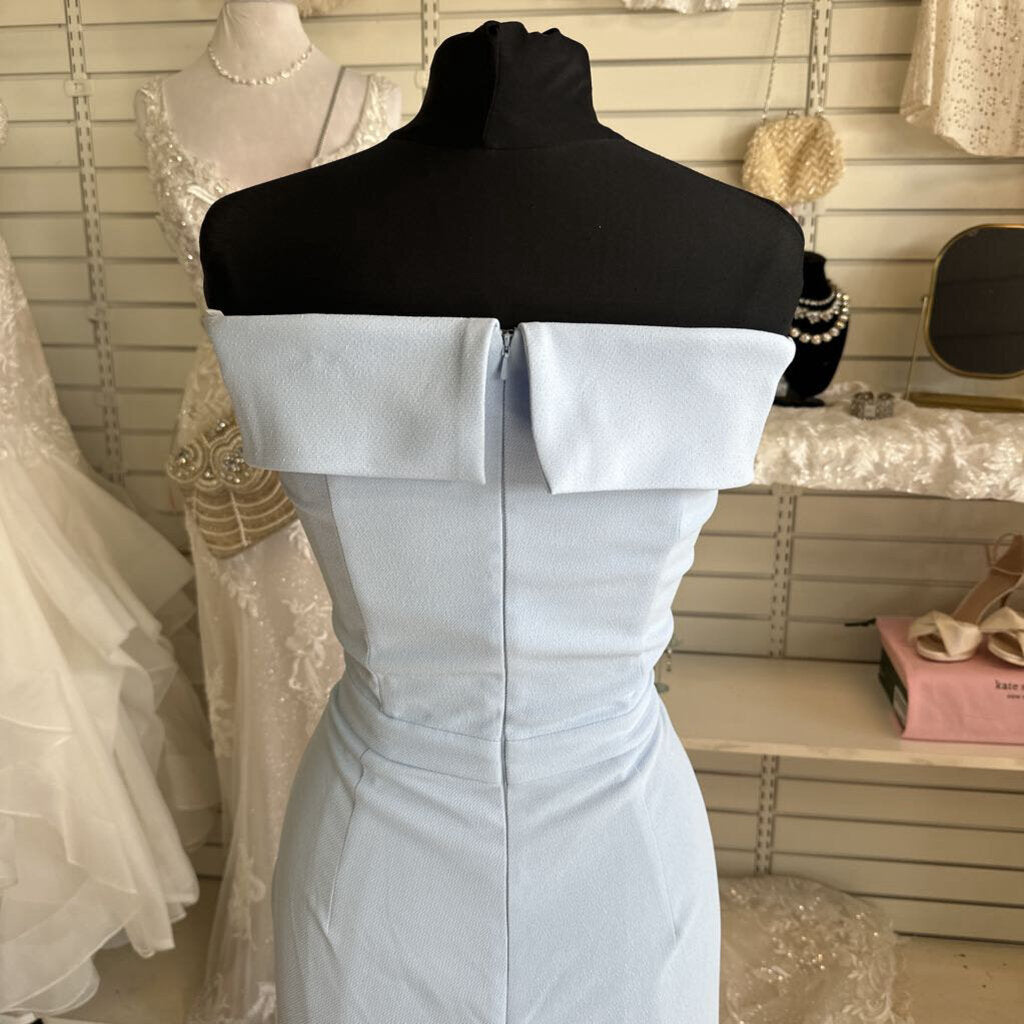 BHLDN Blue Off Shoulder Long Formal Dress 10