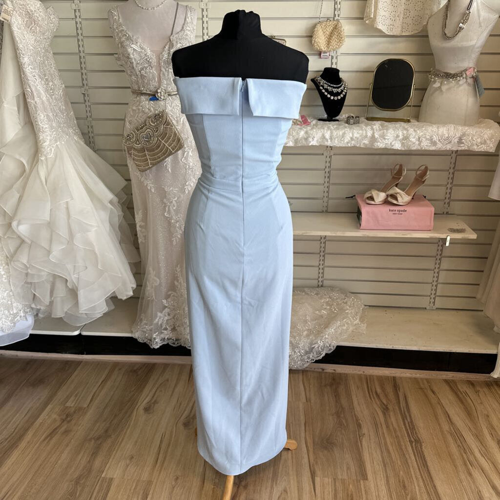 BHLDN Blue Off Shoulder Long Formal Dress 10