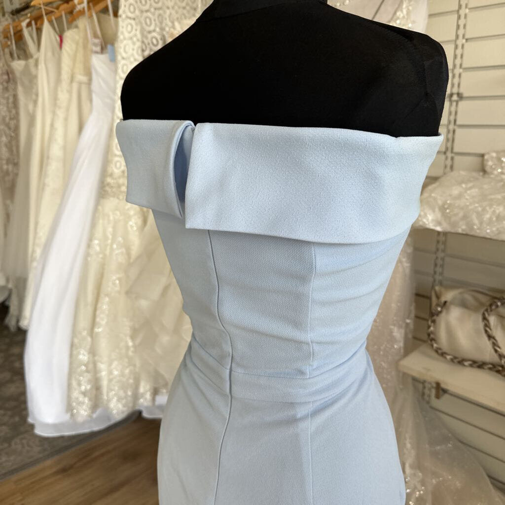BHLDN Blue Off Shoulder Long Formal Dress 10