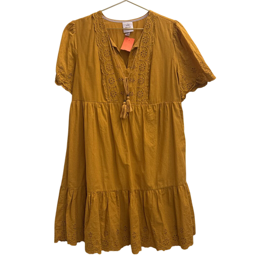 Knox Rose Marigold Eyelet Detail Short Sleeve Dress Medium