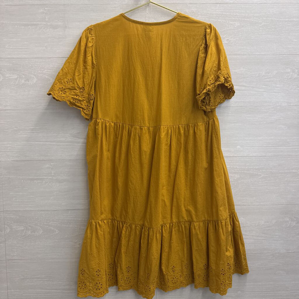 Knox Rose Marigold Eyelet Detail Short Sleeve Dress Medium