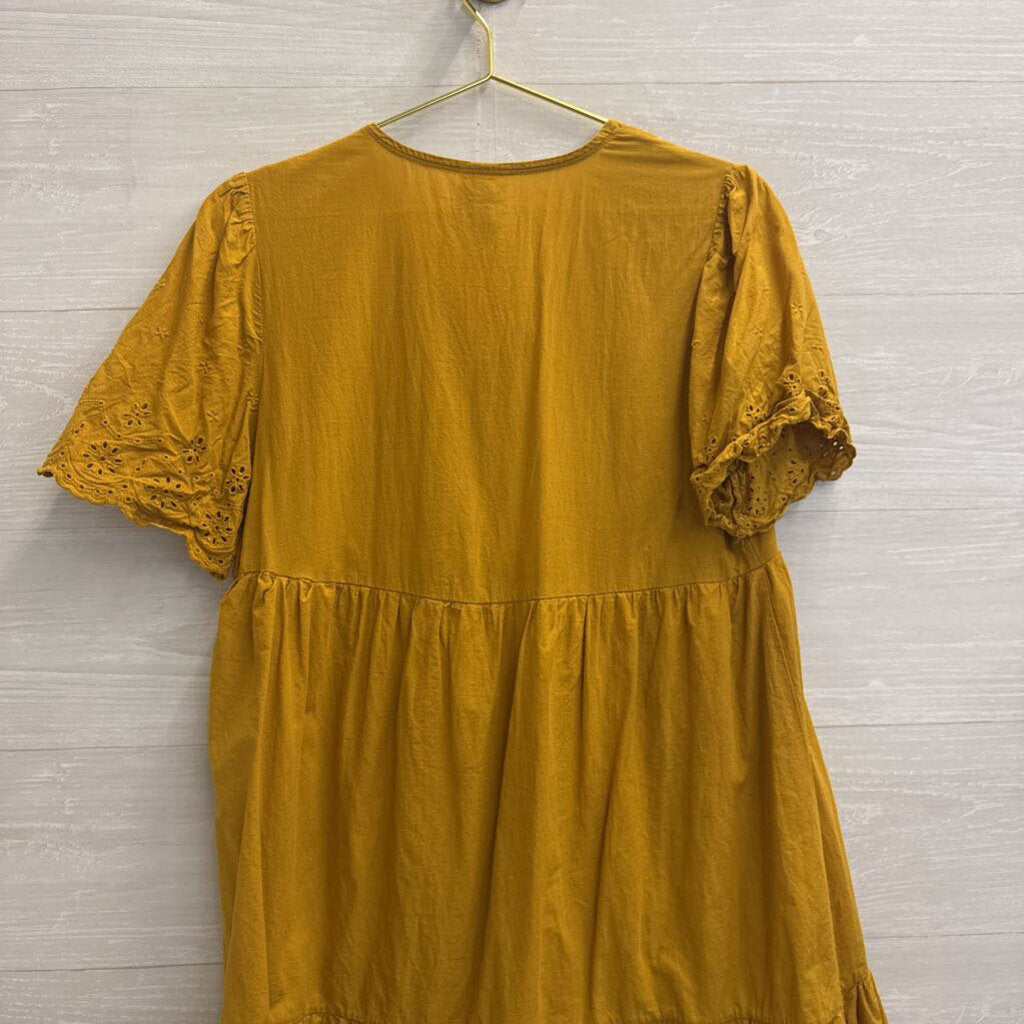 Knox Rose Marigold Eyelet Detail Short Sleeve Dress Medium