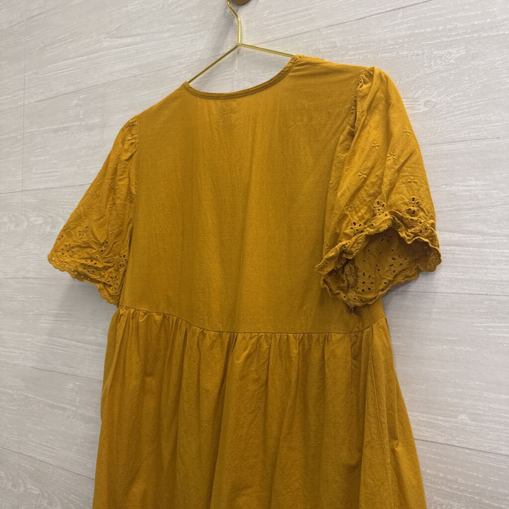 Knox Rose Marigold Eyelet Detail Short Sleeve Dress Medium
