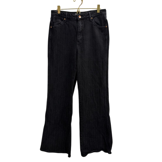 Wrangler Black Denim Loose Flare Jeans 28