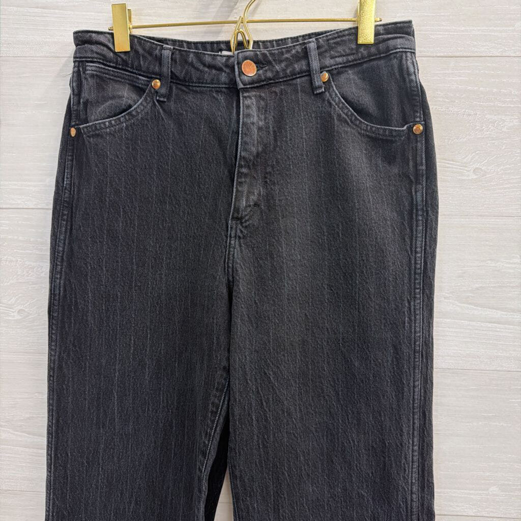 Wrangler Black Denim Loose Flare Jeans 28