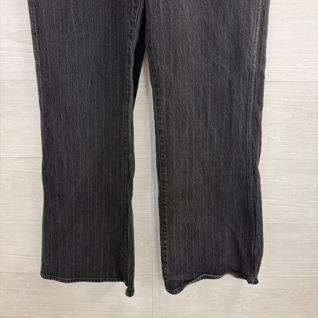Wrangler Black Denim Loose Flare Jeans 28