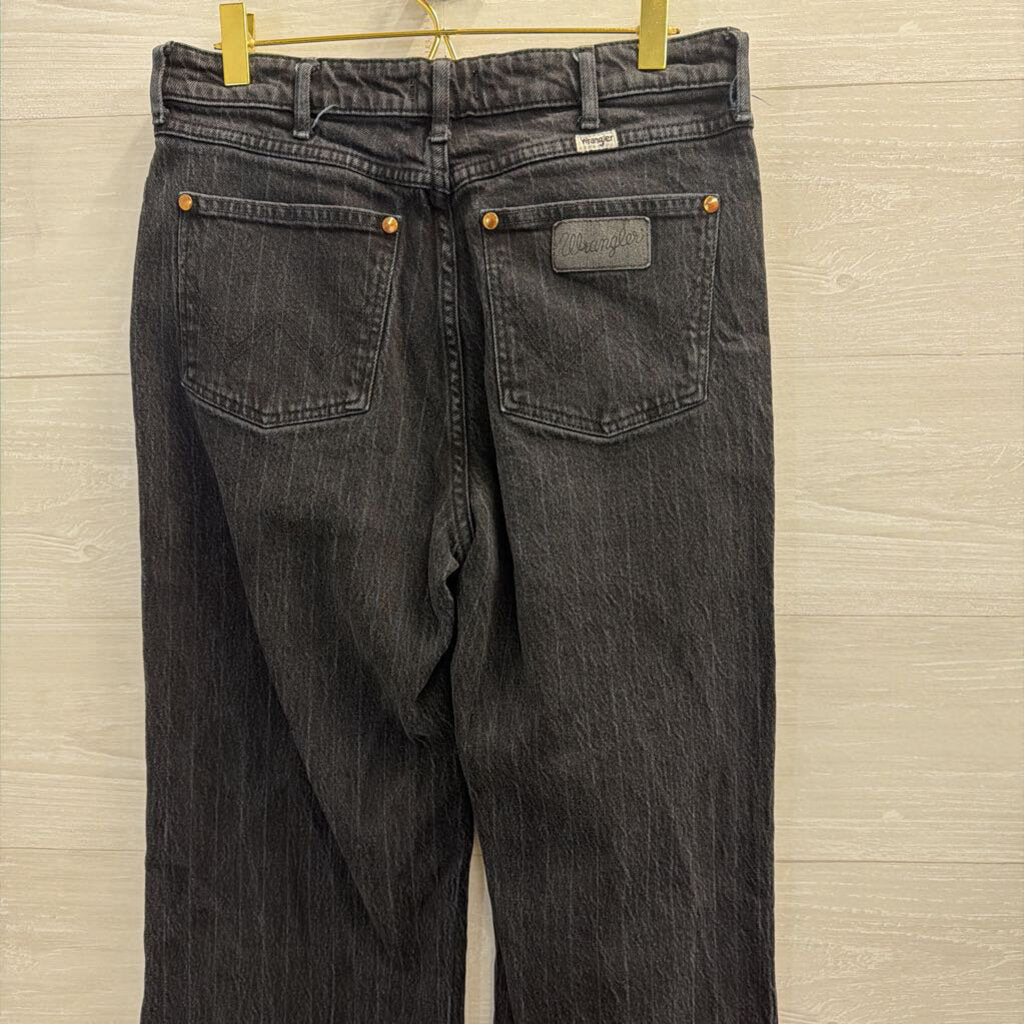 Wrangler Black Denim Loose Flare Jeans 28