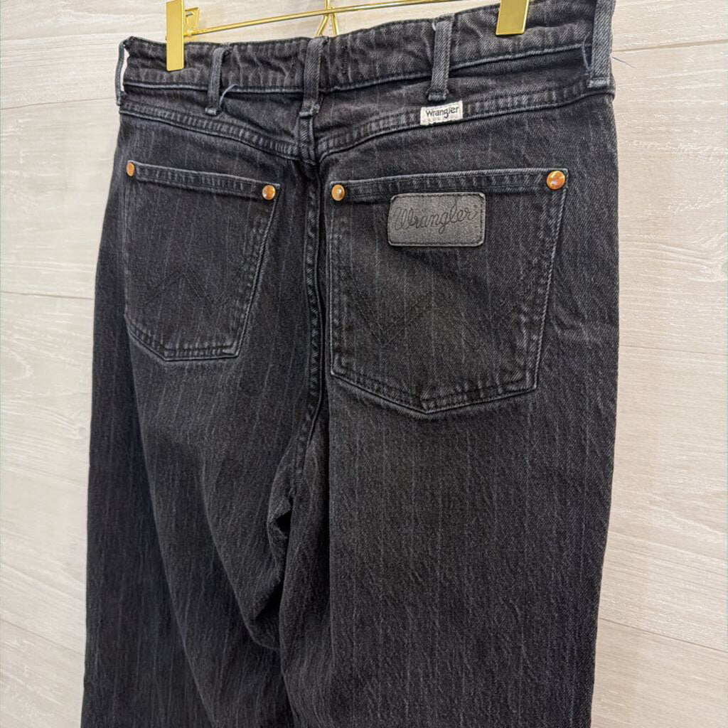 Wrangler Black Denim Loose Flare Jeans 28