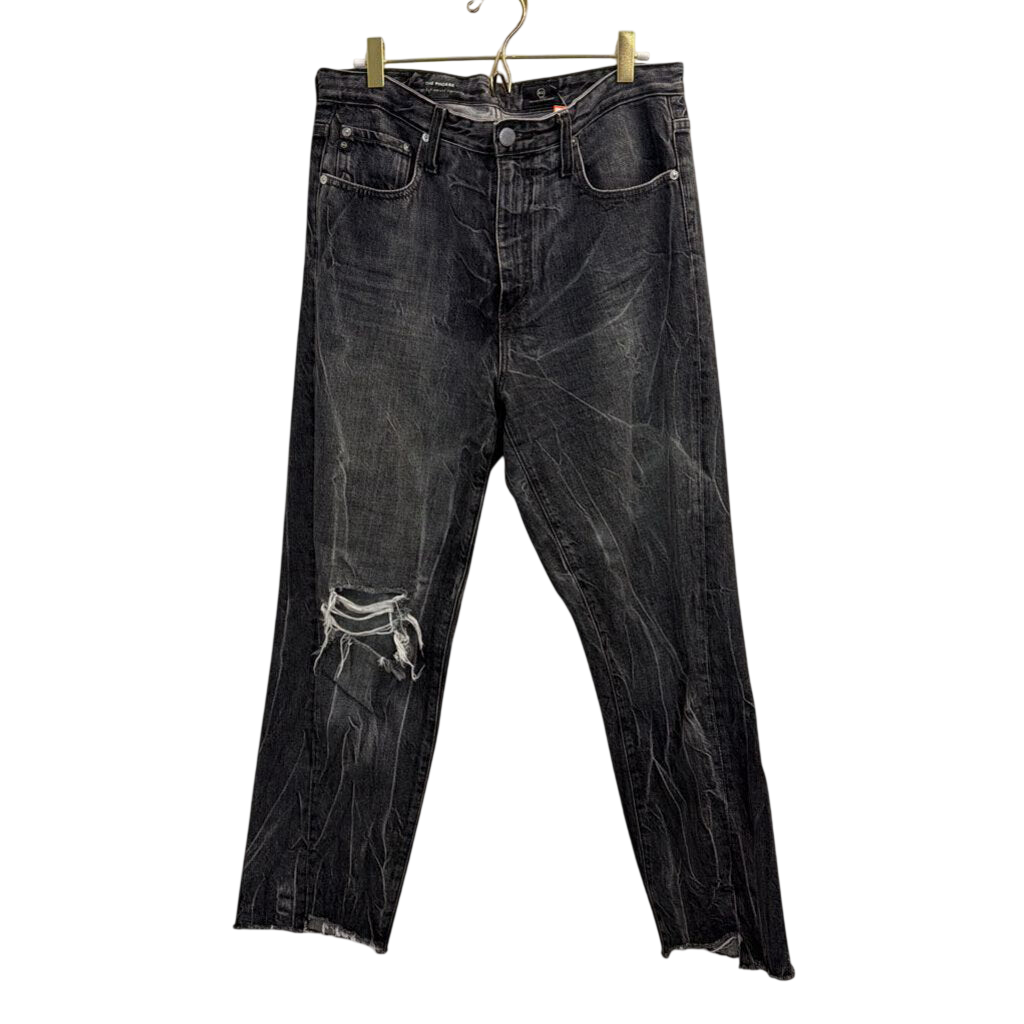 AG Black Denim The Phoebe Distressed Jeans 29