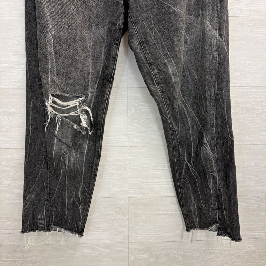 AG Black Denim The Phoebe Distressed Jeans 29