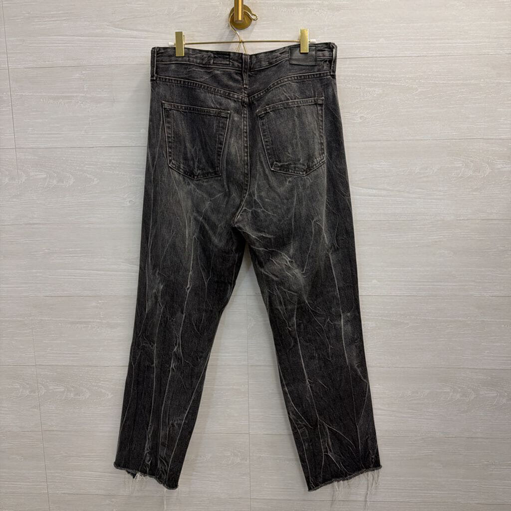 AG Black Denim The Phoebe Distressed Jeans 29