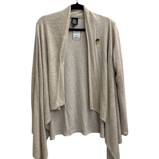 Bobeau Beige Knit Open Front Sweater Medium