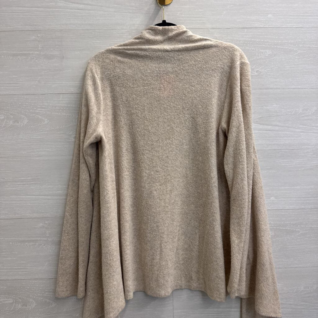 Bobeau Beige Knit Open Front Sweater Medium