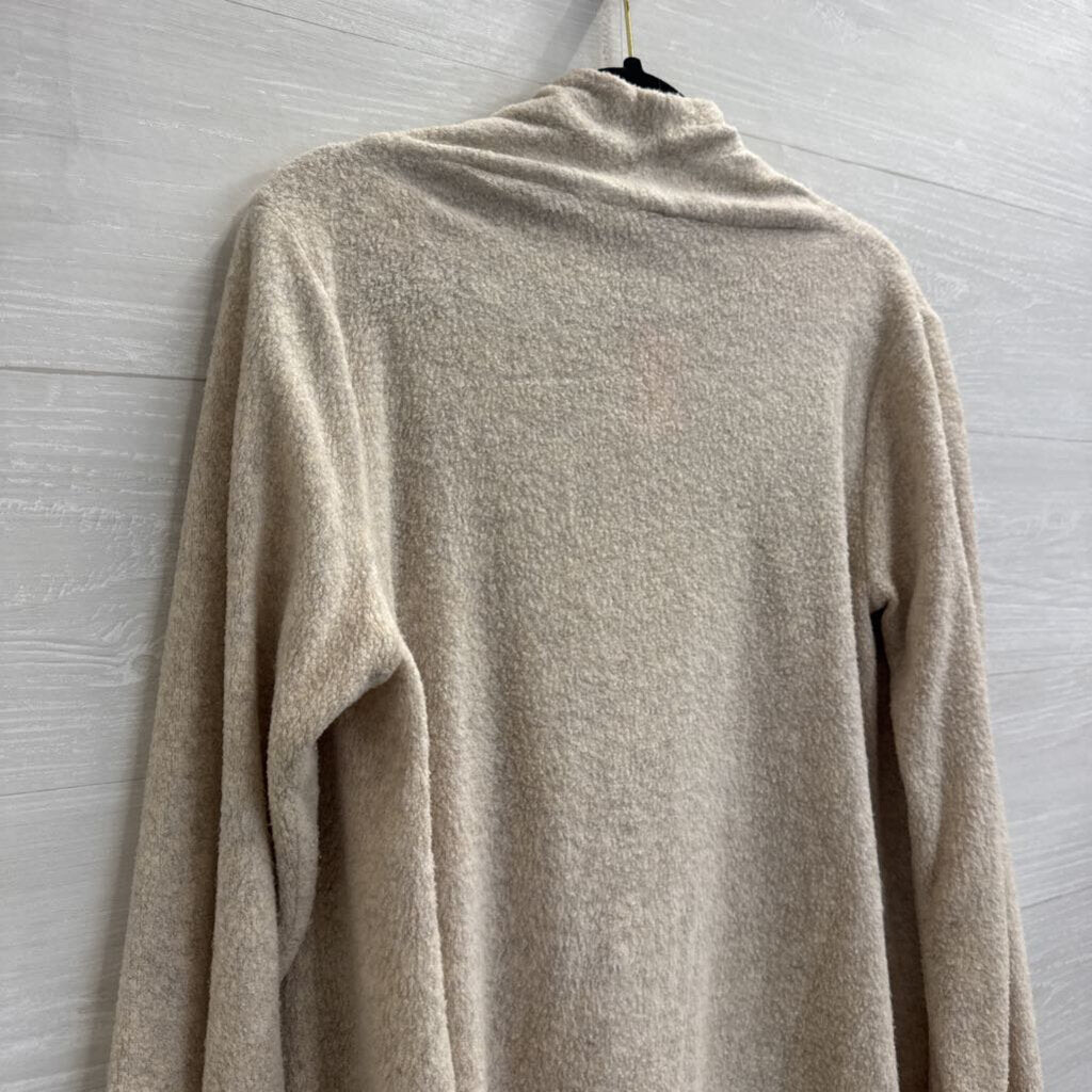 Bobeau Beige Knit Open Front Sweater Medium