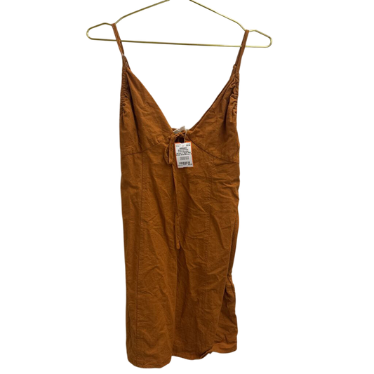 Anthropologie Brown V Neck Mini Dress Small