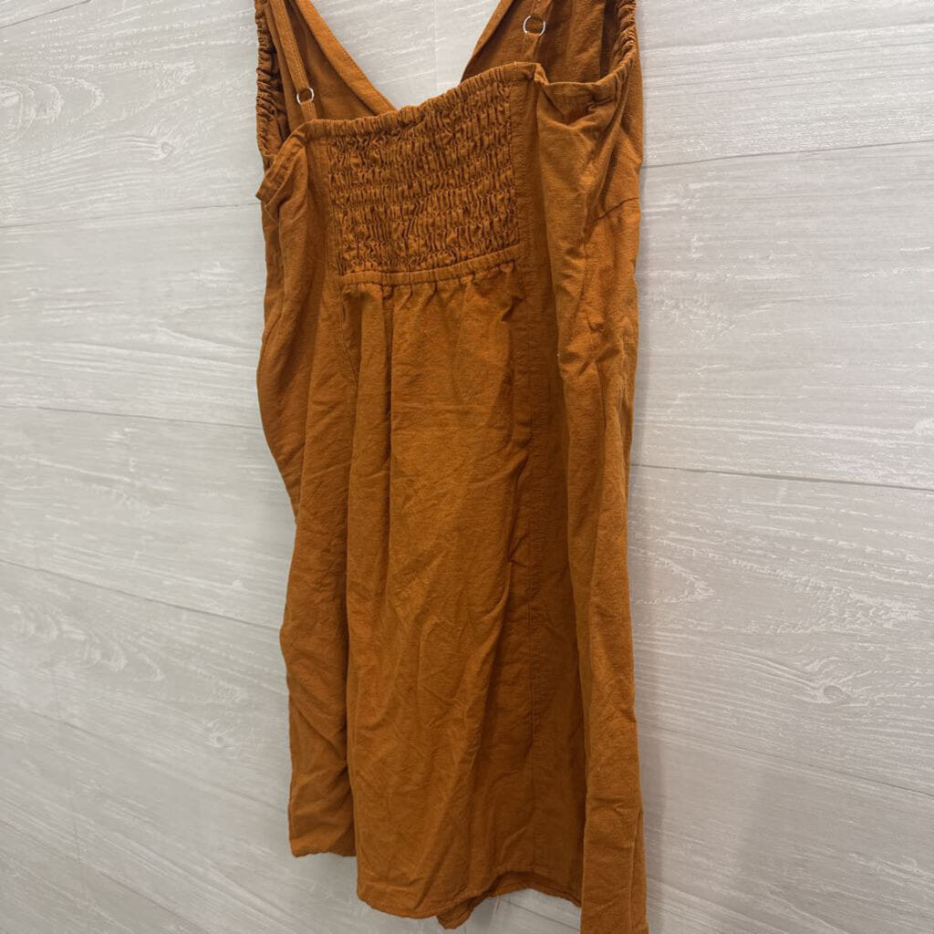 Anthropologie Brown V Neck Mini Dress Small