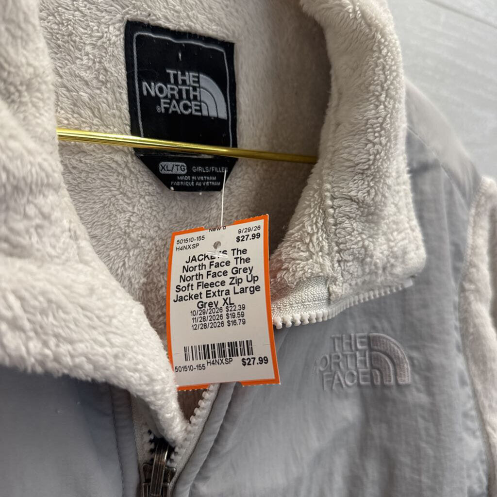 The North Face Grey Soft Fleece Zip Up Jacket Extra Large