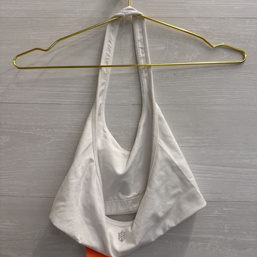 FP Movement White Halter Neck Bralette Medium