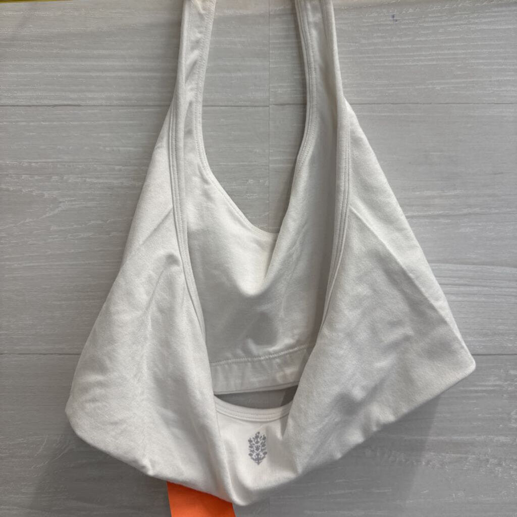FP Movement White Halter Neck Bralette Medium