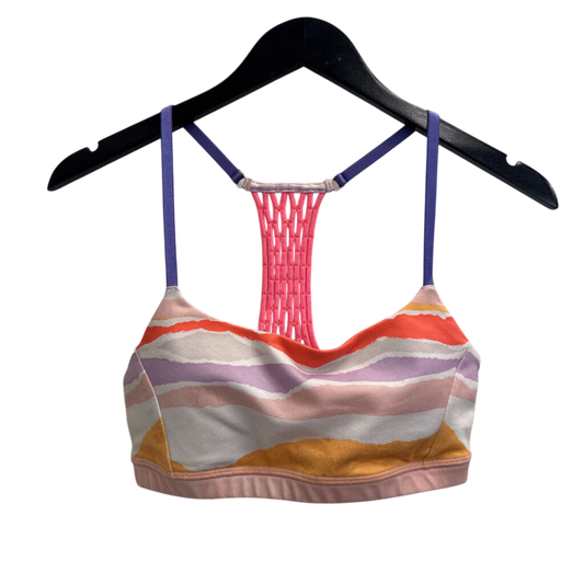 Lululemon Purple/ Pink Striped Back Sports Bra 6