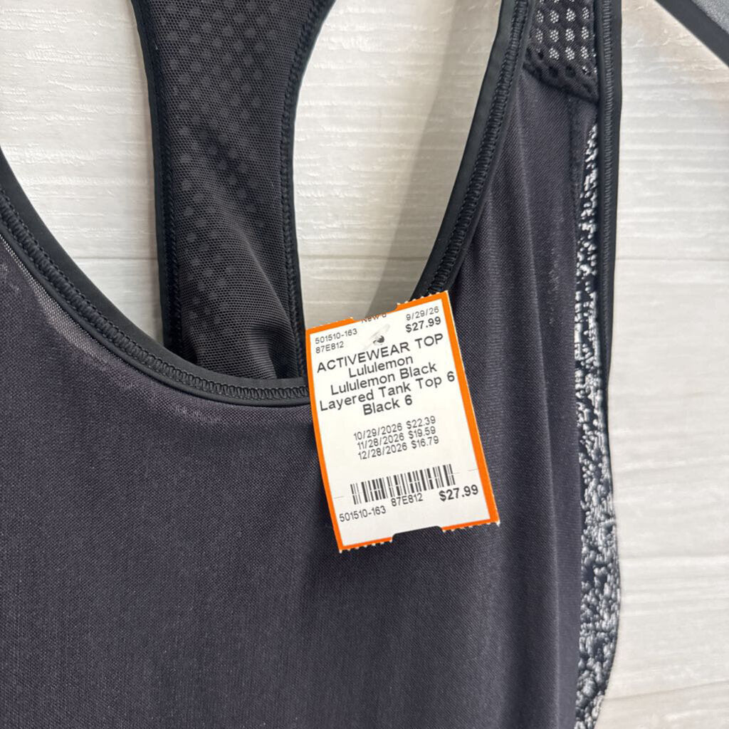 Lululemon Black Layered Tank Top 6