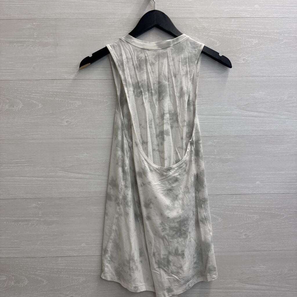 Lululemon White Print Tank Top Medium